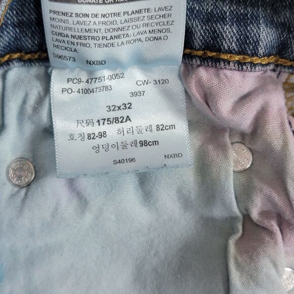 Denizen From Levis Jeans Mens 32x29* Blue 231 Athletic Fit Stretch Denim Tie Dye - Picture 12 of 12